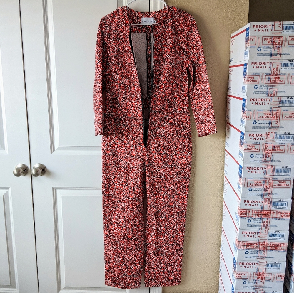 Rebecca Minkoff Clover Jumpsuit Red Multicolor Small - Picture 8 of 9